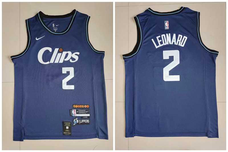 Clippers 2 Kawhi Leonard Navy Nike 2023-24 City Edition Swingman Jersey->los angeles clippers->NBA Jersey